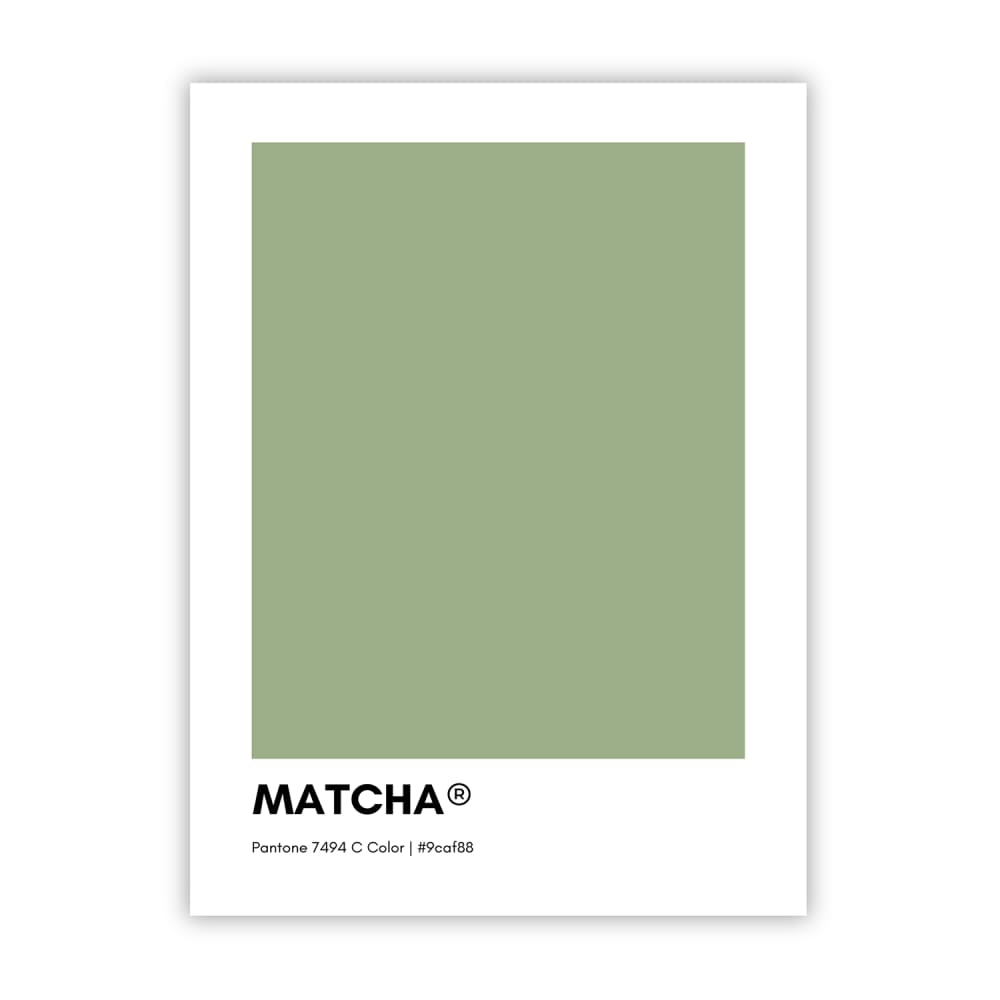 Poster Lab Poster matcha pantone, 50x70 cm Grün Papier