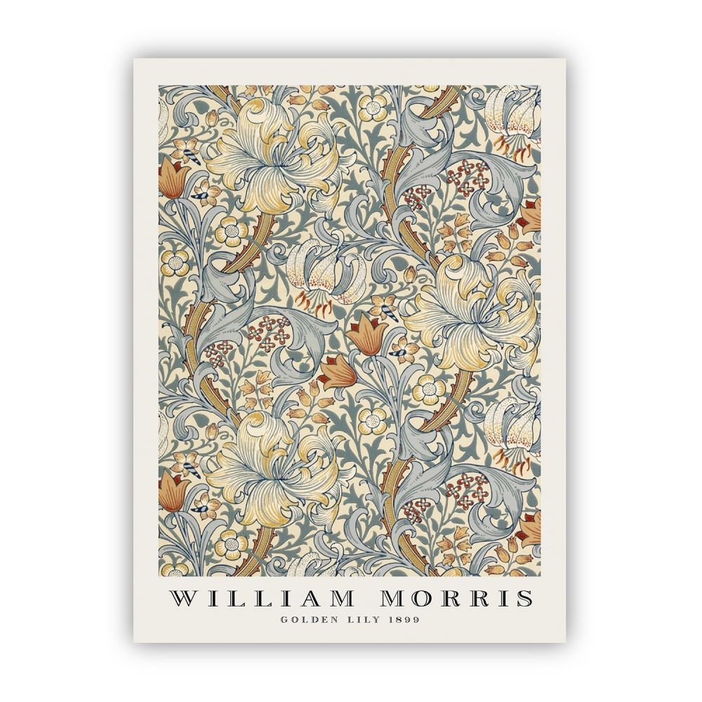 Poster Lab Poster golden lily, 50x70 cm Mehrfarbig Papier