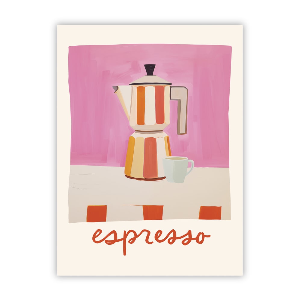 Poster Lab Poster espresso, 50x70 cm Mehrfarbig Papier