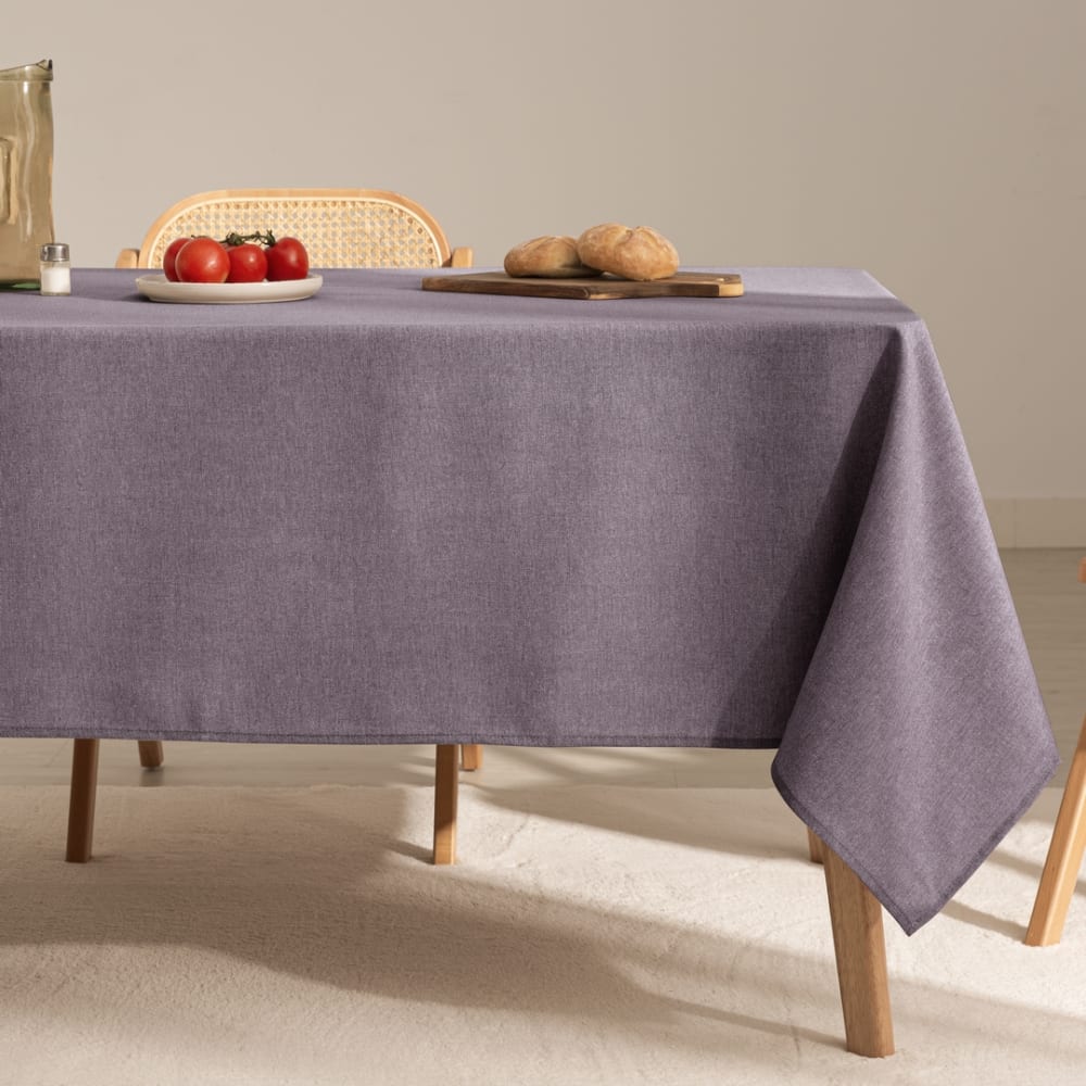 Nappe lisse antitache mauve 140x200 cm
