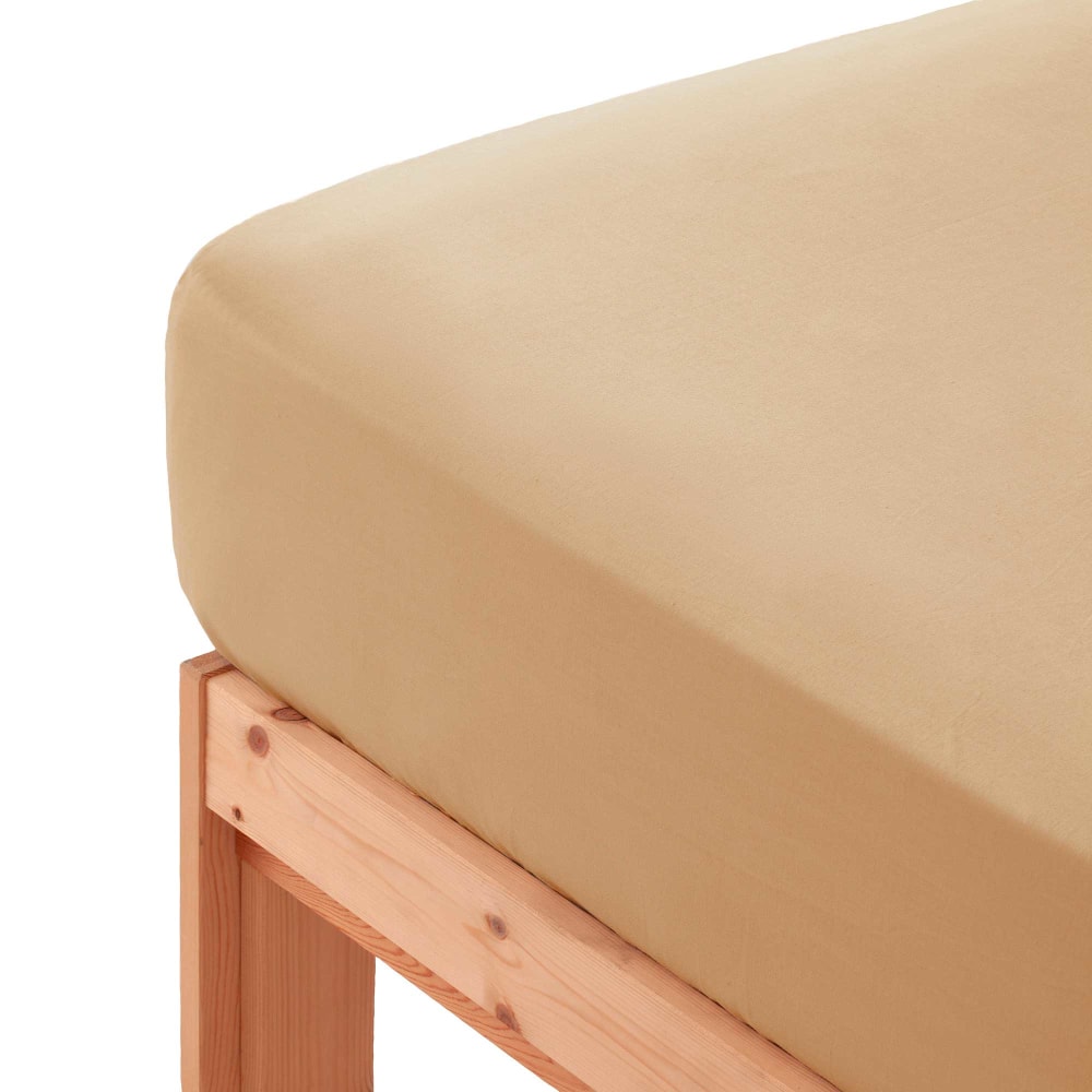 Drap-housse en 100% coton lin 100x200x30 cm