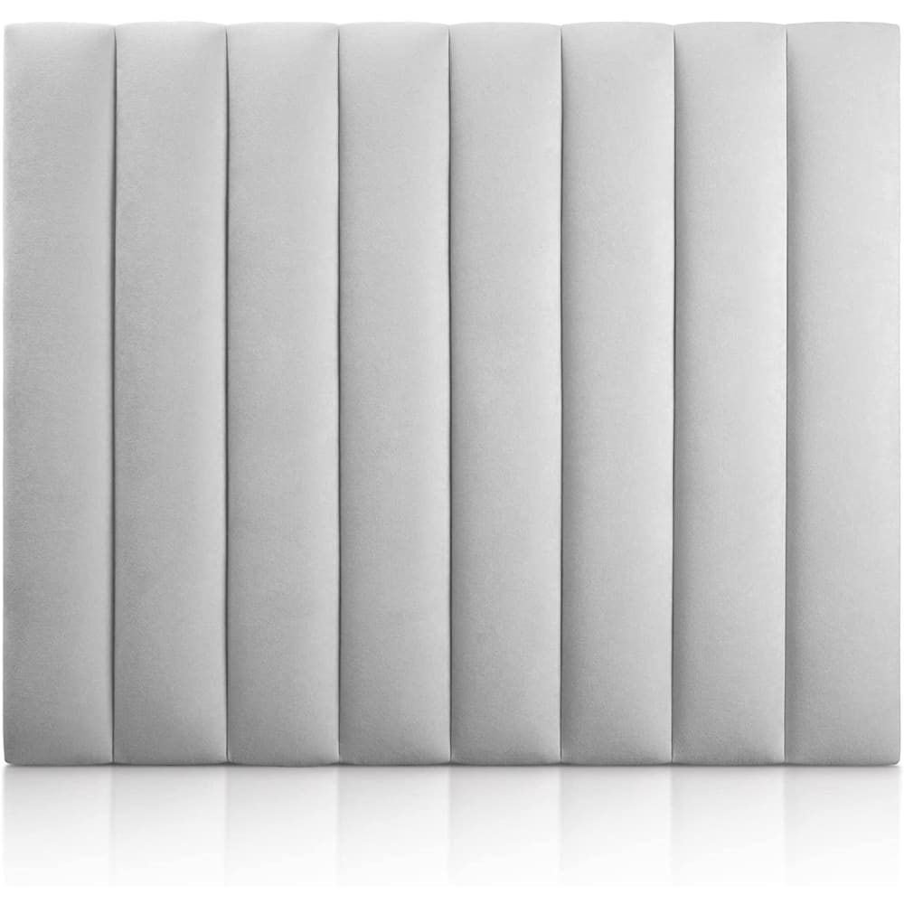 Tête de lit tapissée gris nordique – lit 135 – 145x125 cm