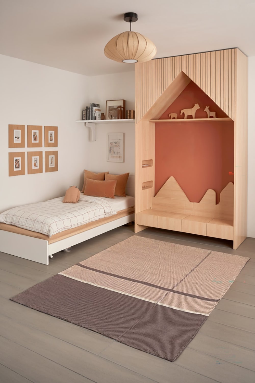 Tapis en fibres recyclées tissé à la main beige 120 x 170 cm — vue 4