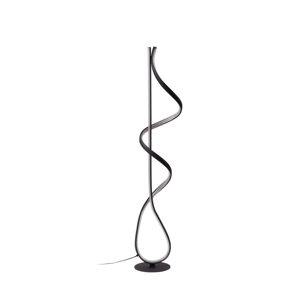 Lucande LED Stehlampe aus Aluminium, schwarz style modern - Aluminium