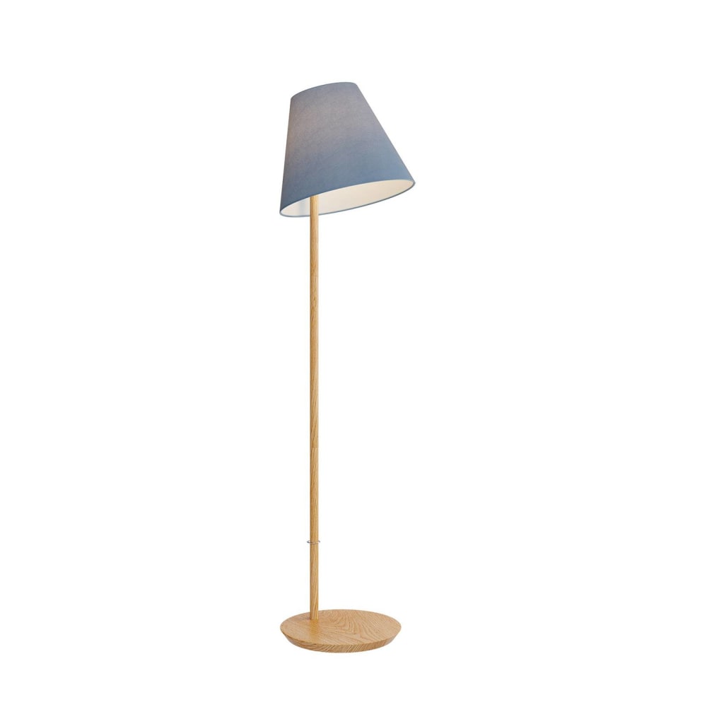 Lucande Stehlampe aus Textil, blau style modern - Stoff