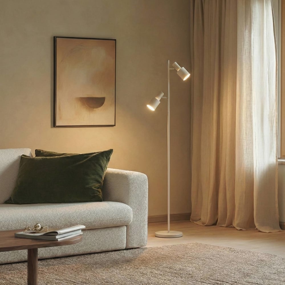 Stehlampe aus Metall, creme - Maisons Du Monde