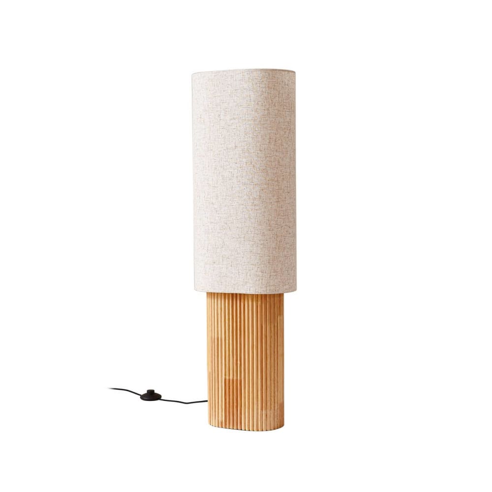 Lindby Stehlampe aus Holz, Holz hell, beige style modern Braun Holz