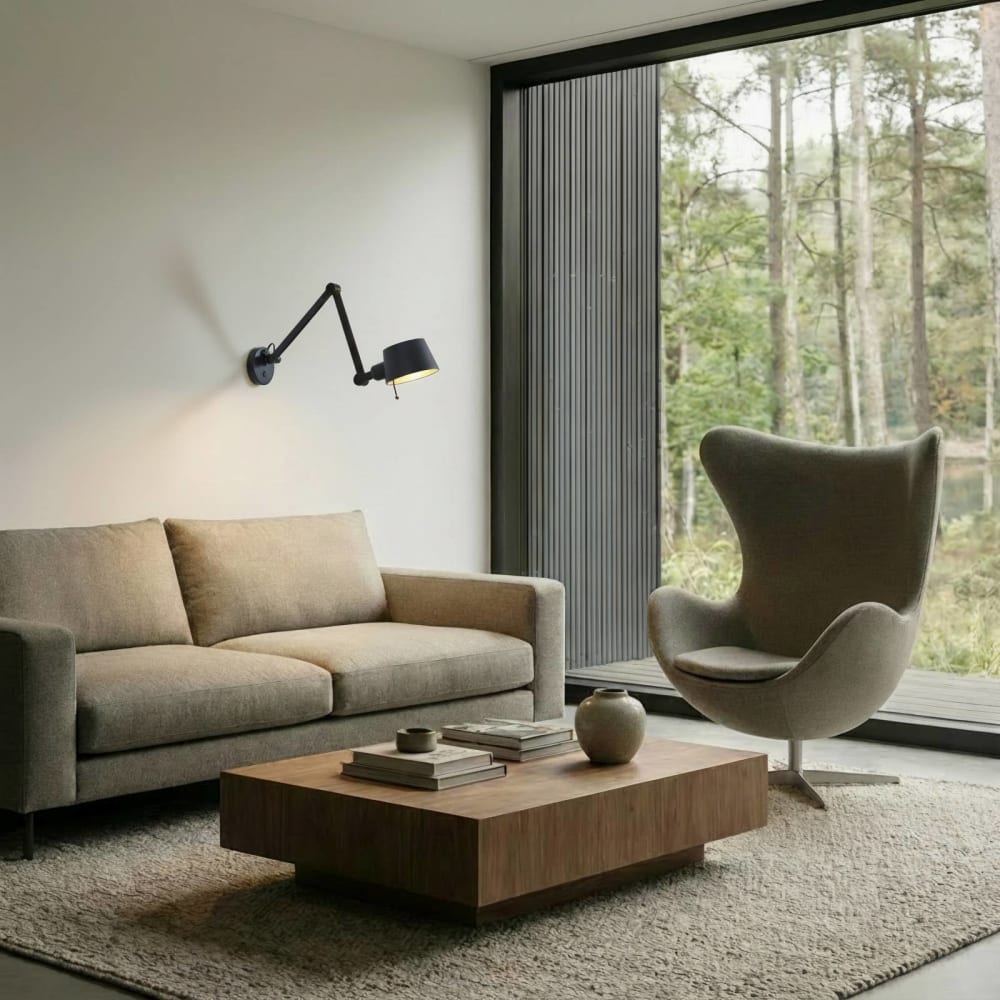 Wandleuchte, Wandlampe Innen aus Metall, schwarz - Maisons Du