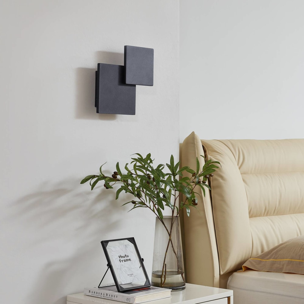 LED Wandleuchte, Wandlampe Innen aus Metall, schwarz - Maisons Du