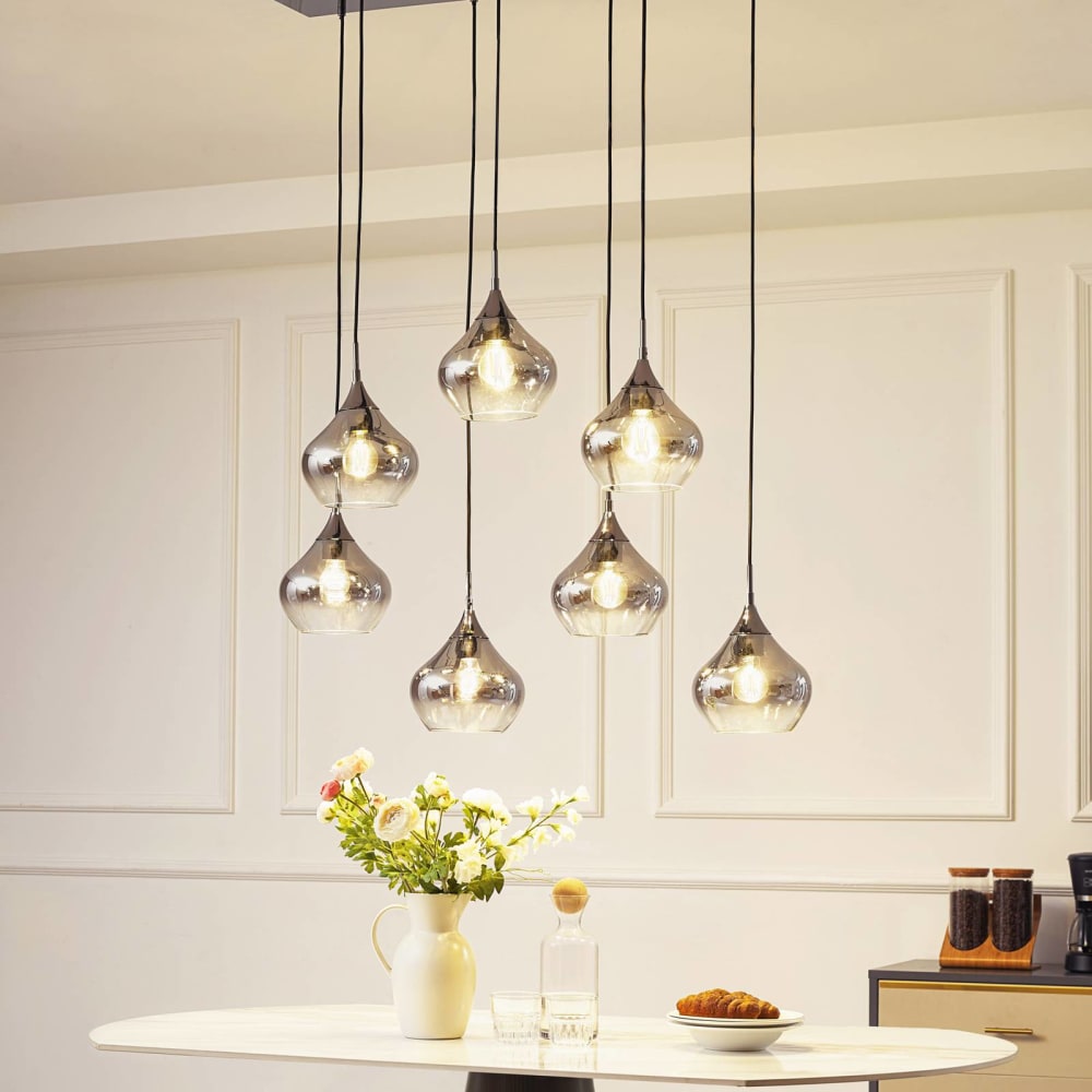 Pendelleuchte aus Glas, grau - Maisons Du Monde