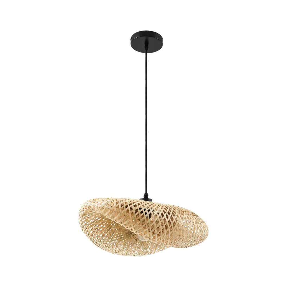 Lindby Pendelleuchte, Bambus natur style landhaus Braun Bambus