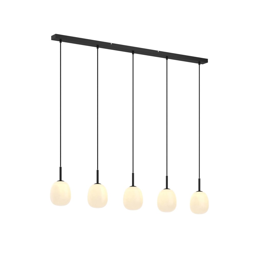 Lindby Pendelleuchte aus Glas, schwarz style modern - Glas