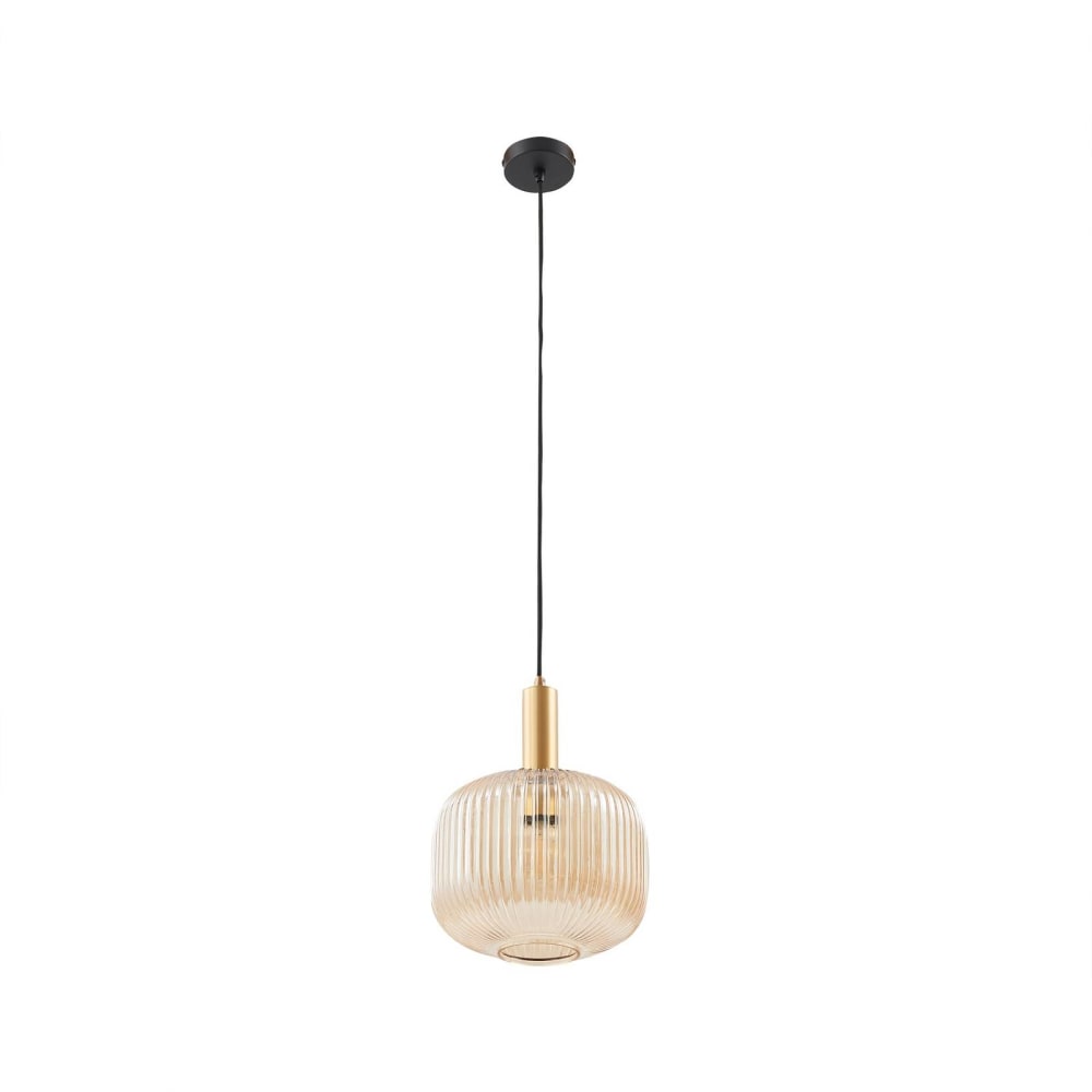 Lindby Pendelleuchte aus Glas, creme style vintage Beige Glas