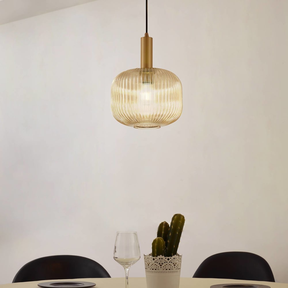 Pendelleuchte aus Glas, creme - Maisons Du Monde