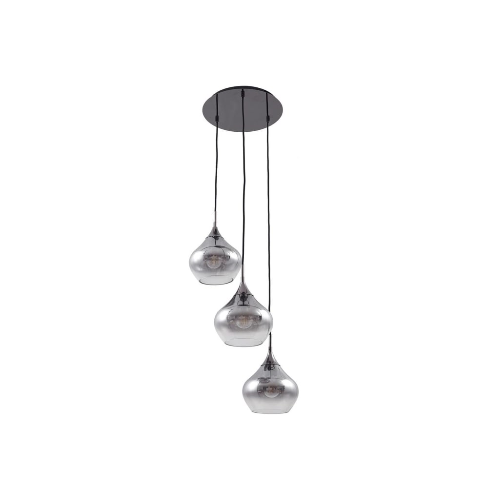 Lucande Pendelleuchte aus Glas, grau style modern - Glas