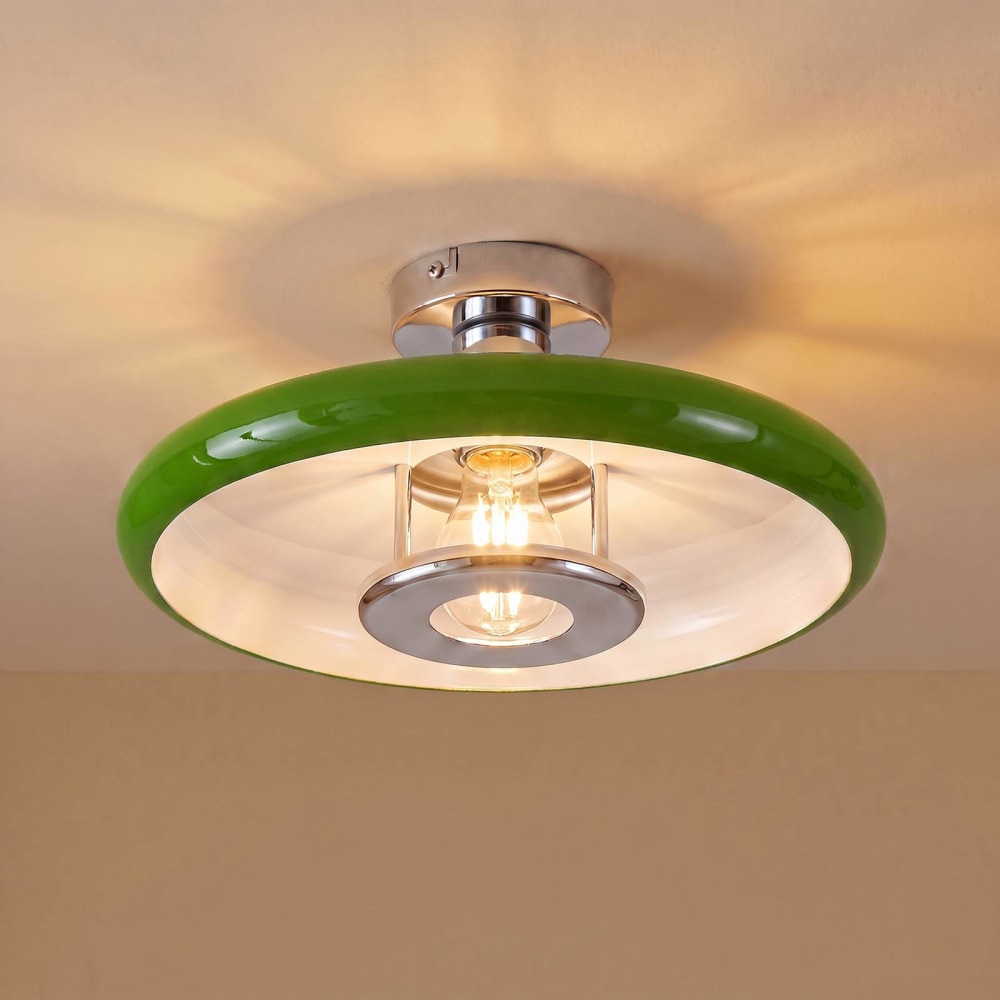 Lindby Deckenlampe aus Metall, grün style vintage - Metall