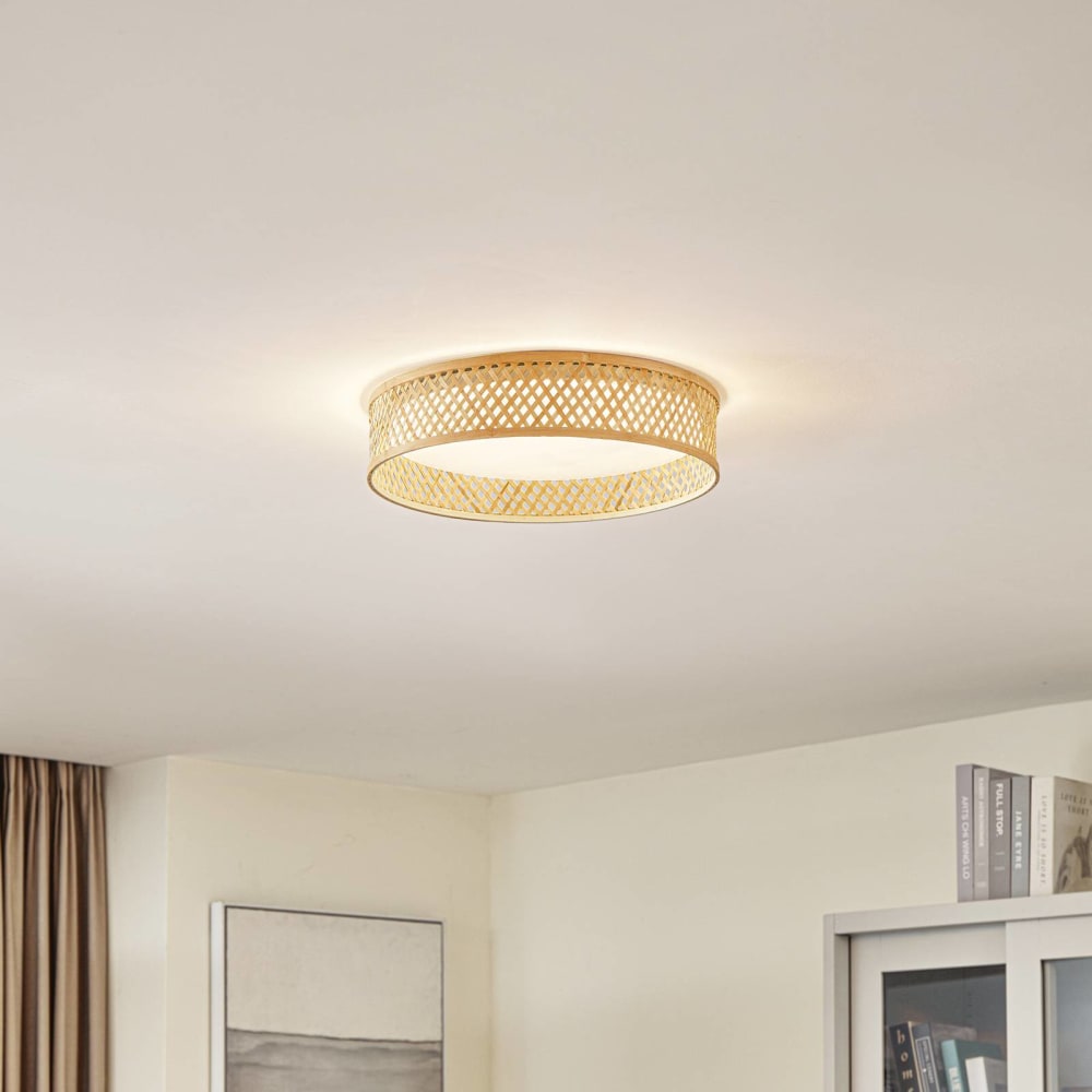 LED Deckenleuchte, Holz hell, weiß - Maisons Du Monde