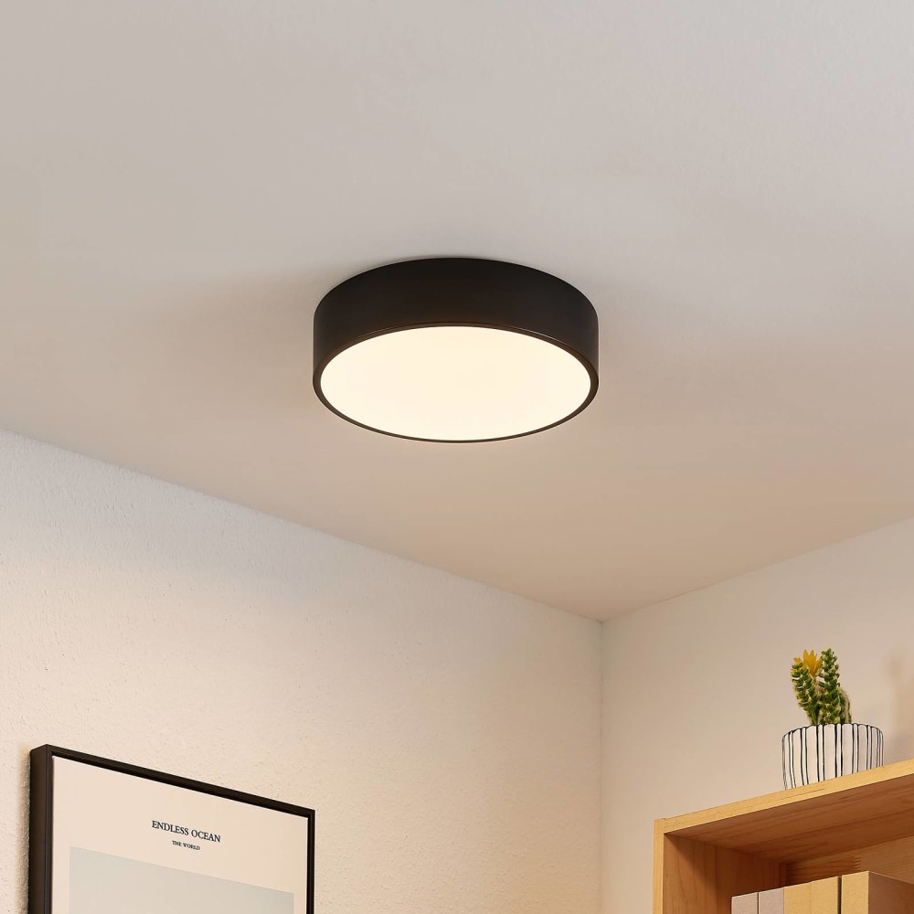 LED Deckenleuchte aus Kunststoff, schwarz - Maisons Du Monde