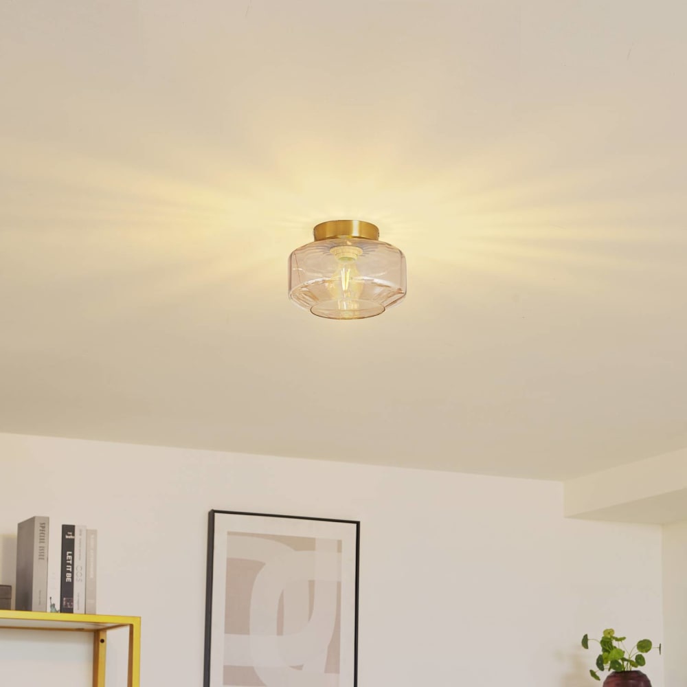 Deckenlampe aus Glas, creme - Maisons Du Monde