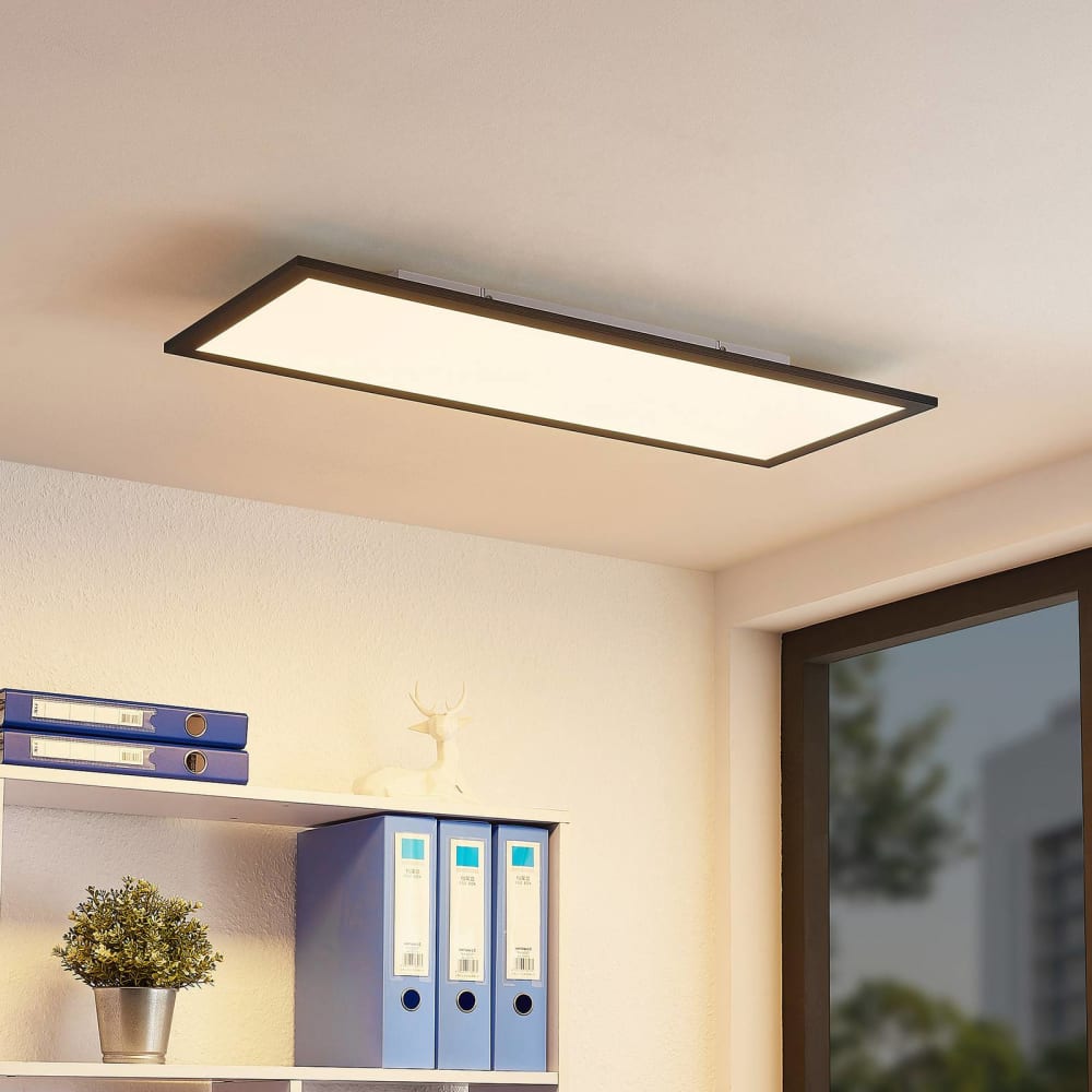 LED Panel aus Aluminium, schwarz - Maisons Du Monde