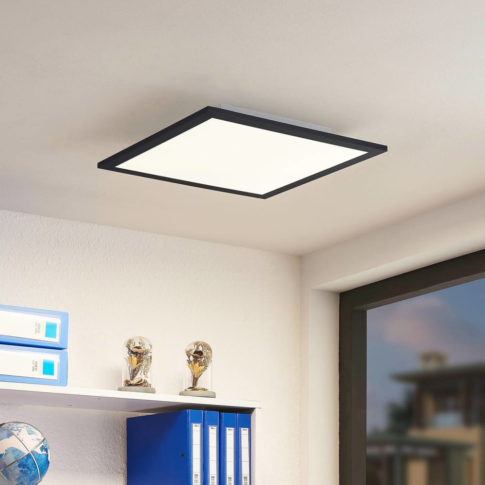 LED Panel aus Aluminium, schwarz - Maisons Du Monde