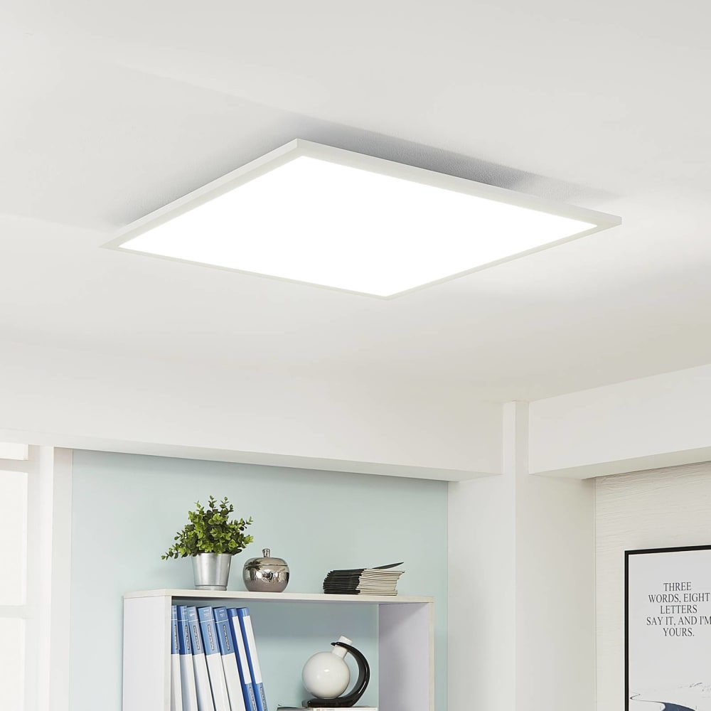 LED Panel aus Aluminium, weiß - Maisons Du Monde