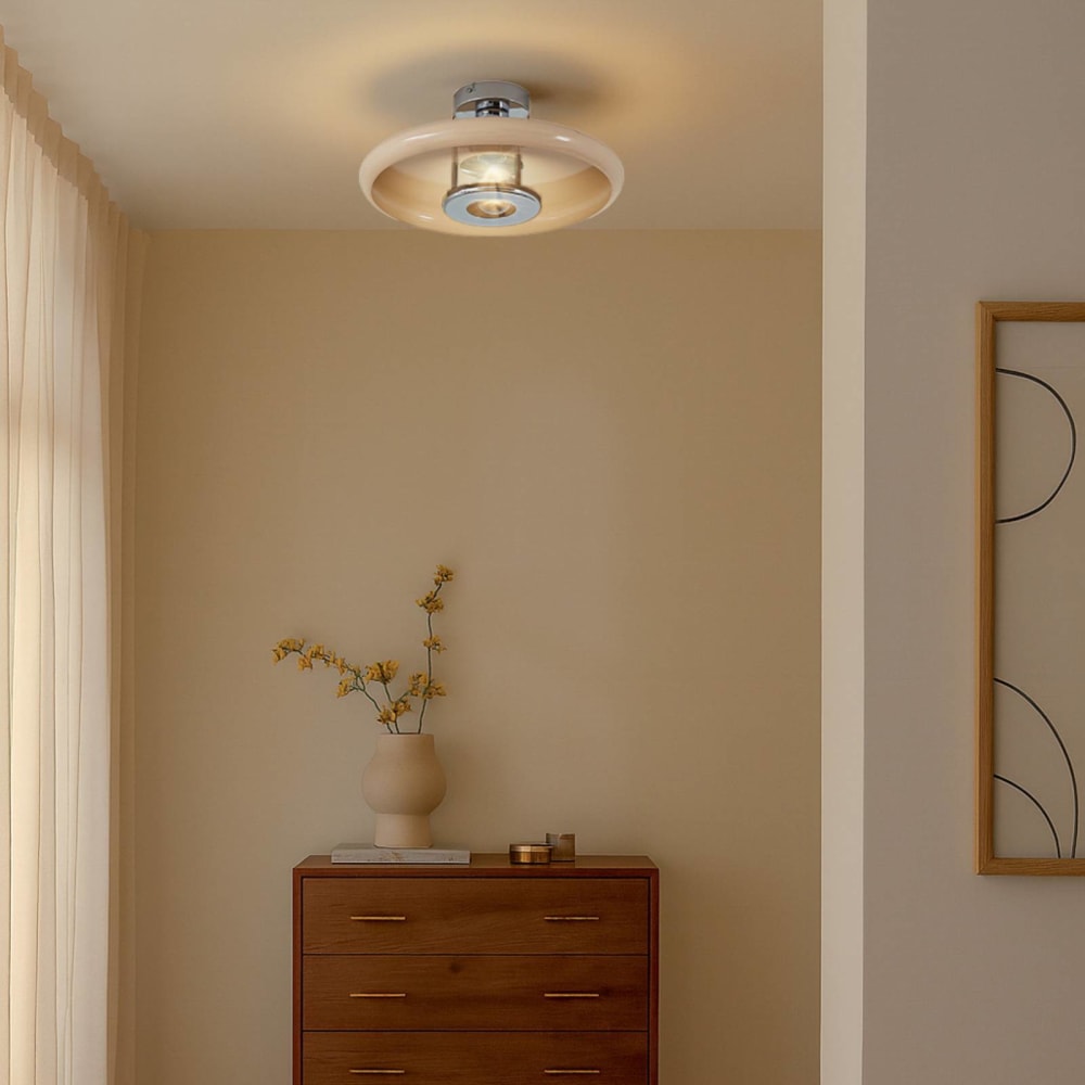 Deckenlampe aus Metall, creme - Maisons Du Monde
