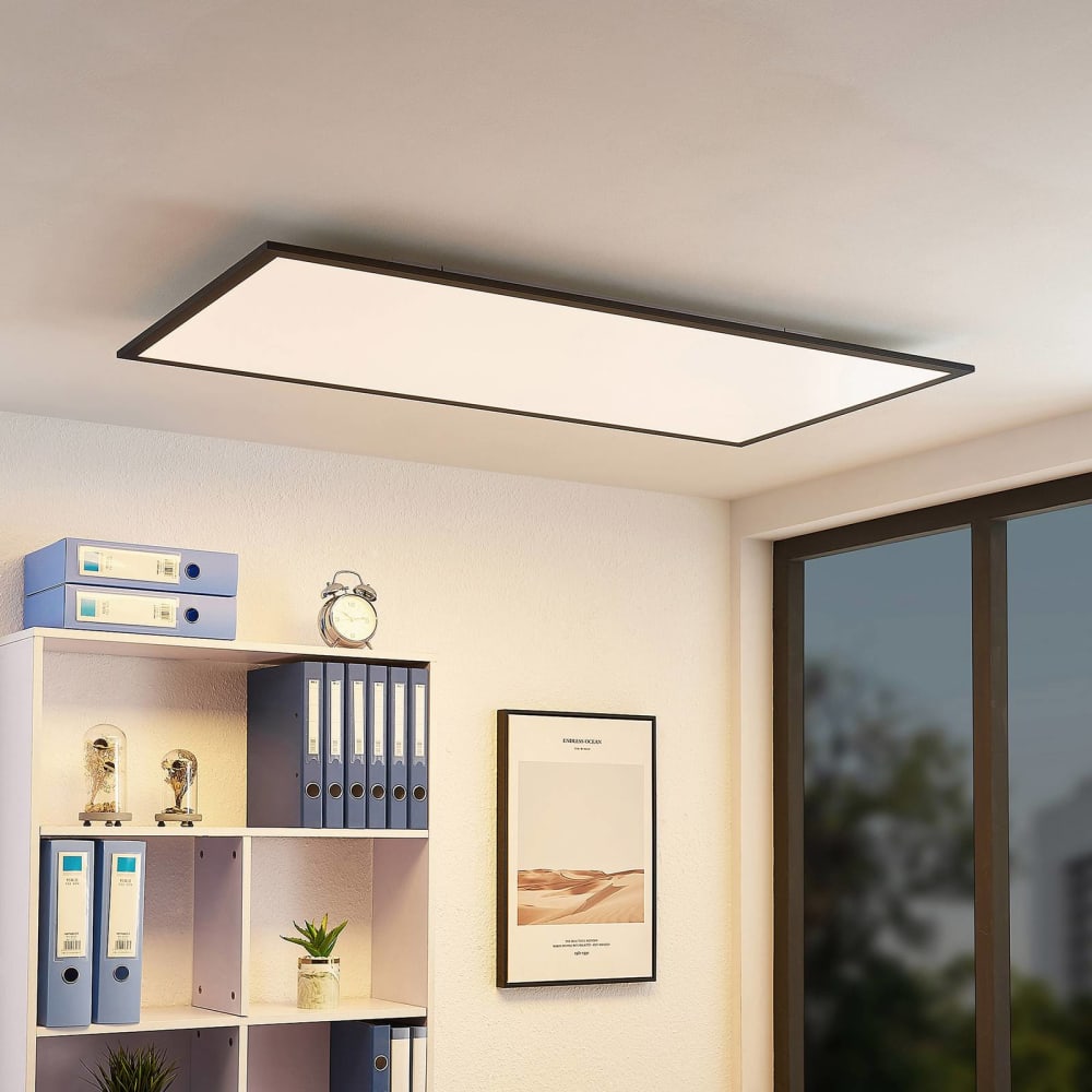 panel led de aluminio negro