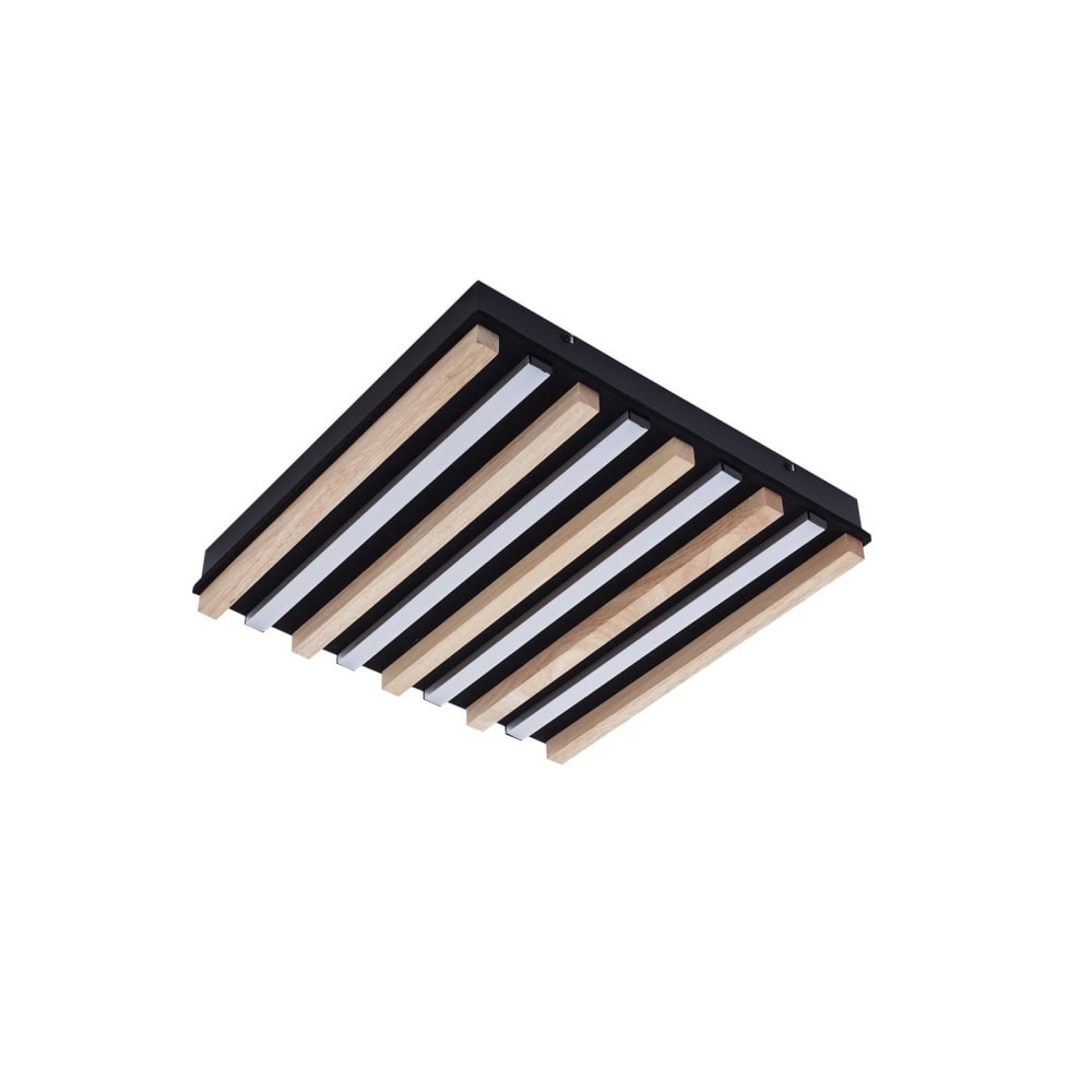 Lindby Deckenlampe aus Holz, Holz hell, weiß style modern Braun Holz