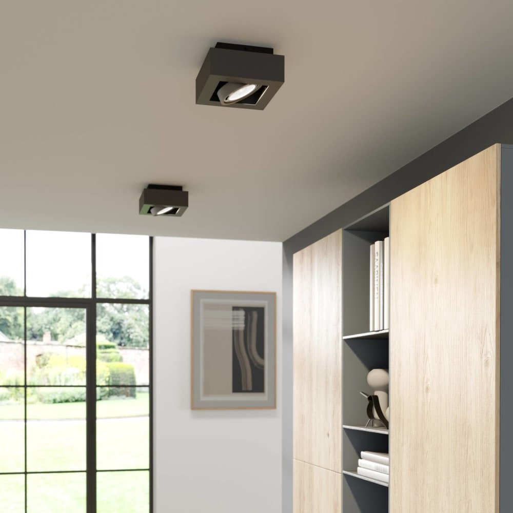 Arcchio Deckenlampe aus Aluminium, schwarz style modern - Aluminium