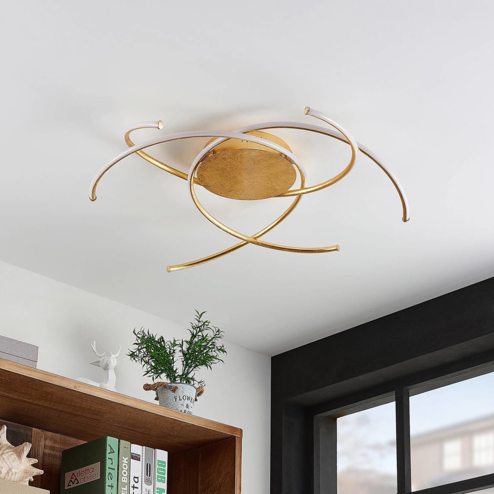 LED Deckenleuchte aus Metall, gold / messing - Maisons Du Monde