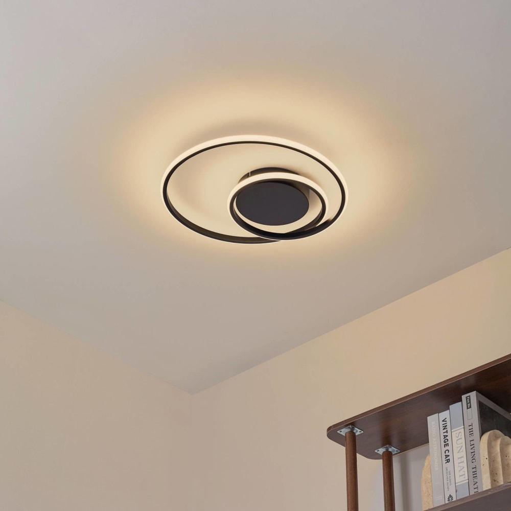 LED Deckenleuchte aus Aluminium, schwarz - Maisons Du Monde