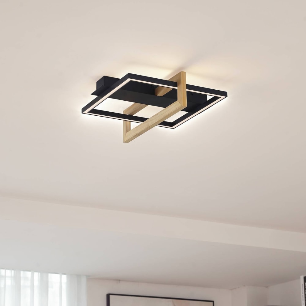 LED Deckenleuchte aus Aluminium, schwarz - Maisons Du Monde