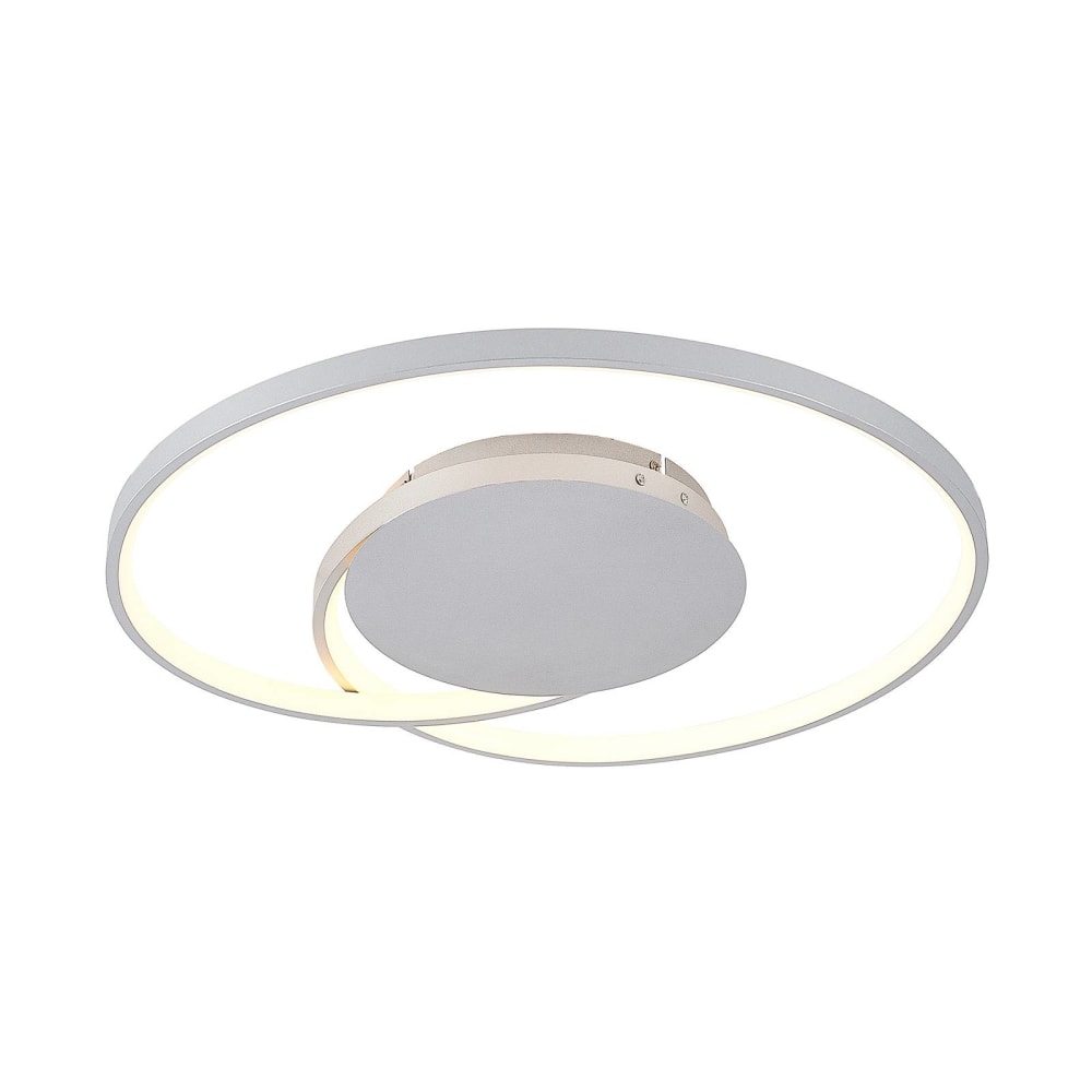 Lucande LED Deckenleuchte aus Metall, grau style modern - Metall