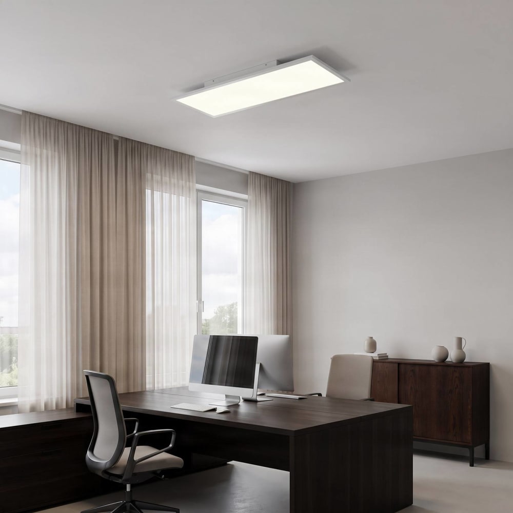 LED Deckenleuchte (LED Panel) aus Aluminium, weiß - Maisons Du