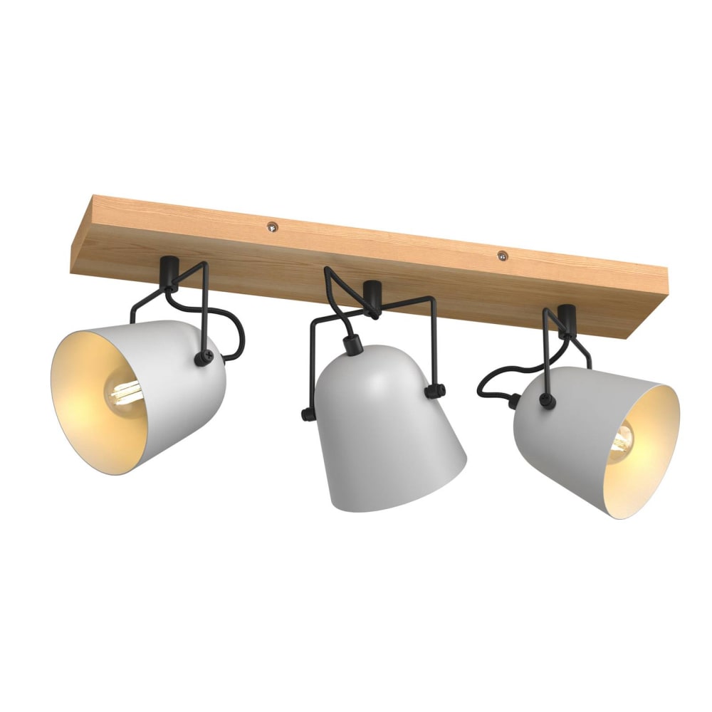 Lindby Strahler aus Holz, grau, Holz hell, schwarz style modern Braun Holz
