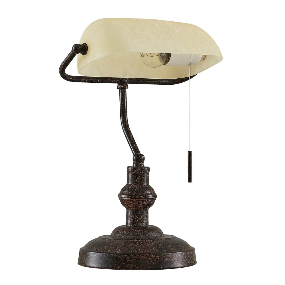 Lindby Tischlampe aus Metall, braun style vintage - Metall