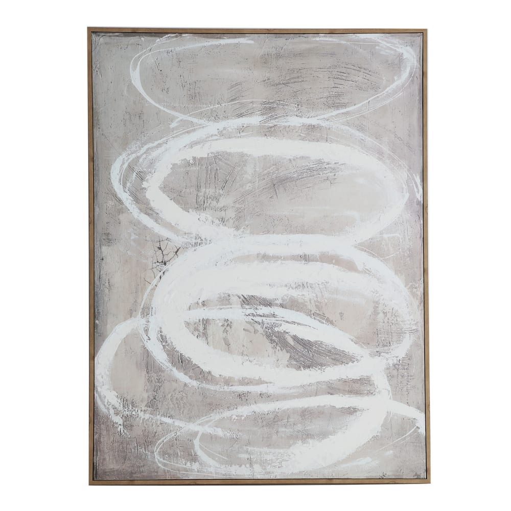 Tableau en toile beige  en 90x3x120 cm