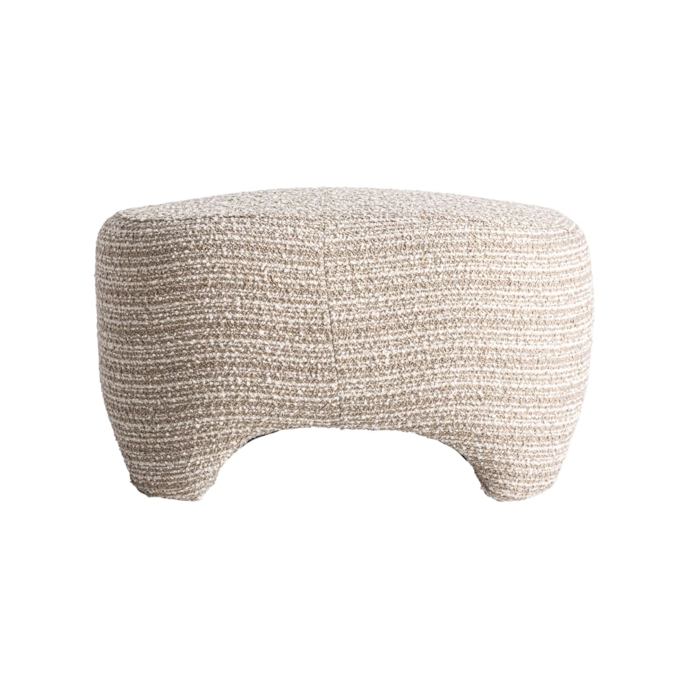 Repose-pieds module canapé en polyester beige 71x71x41 cm