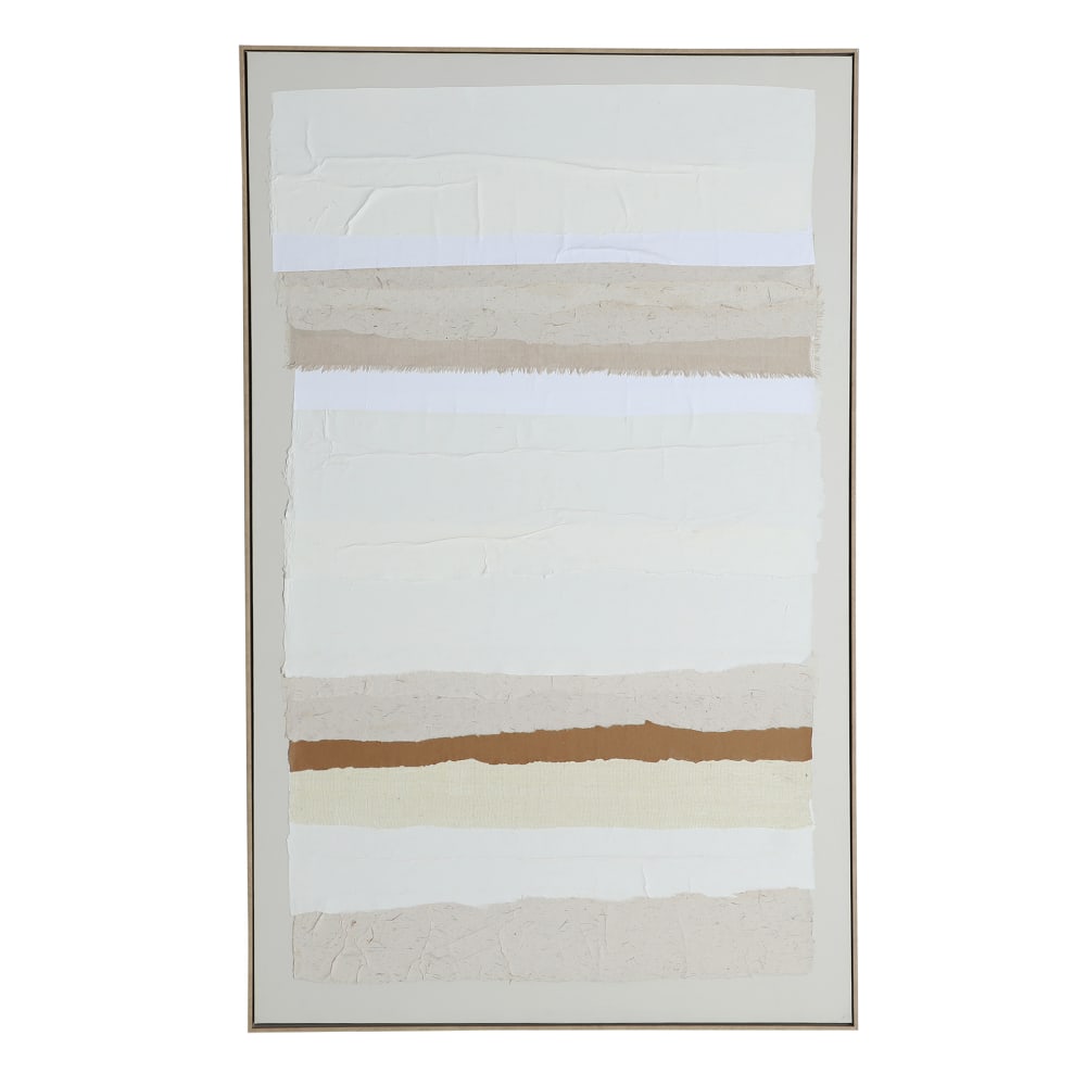 Tableau en toile beige  en 90x5x150 cm