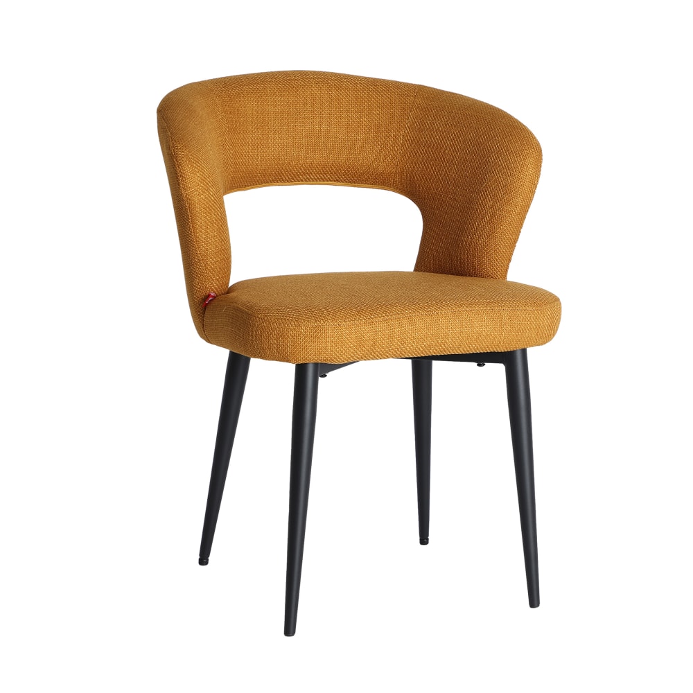 chaise en polyester moutarde