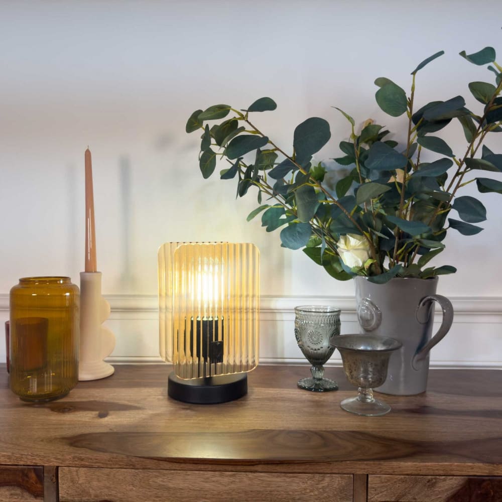 Lampe en verre & métal — vue 3