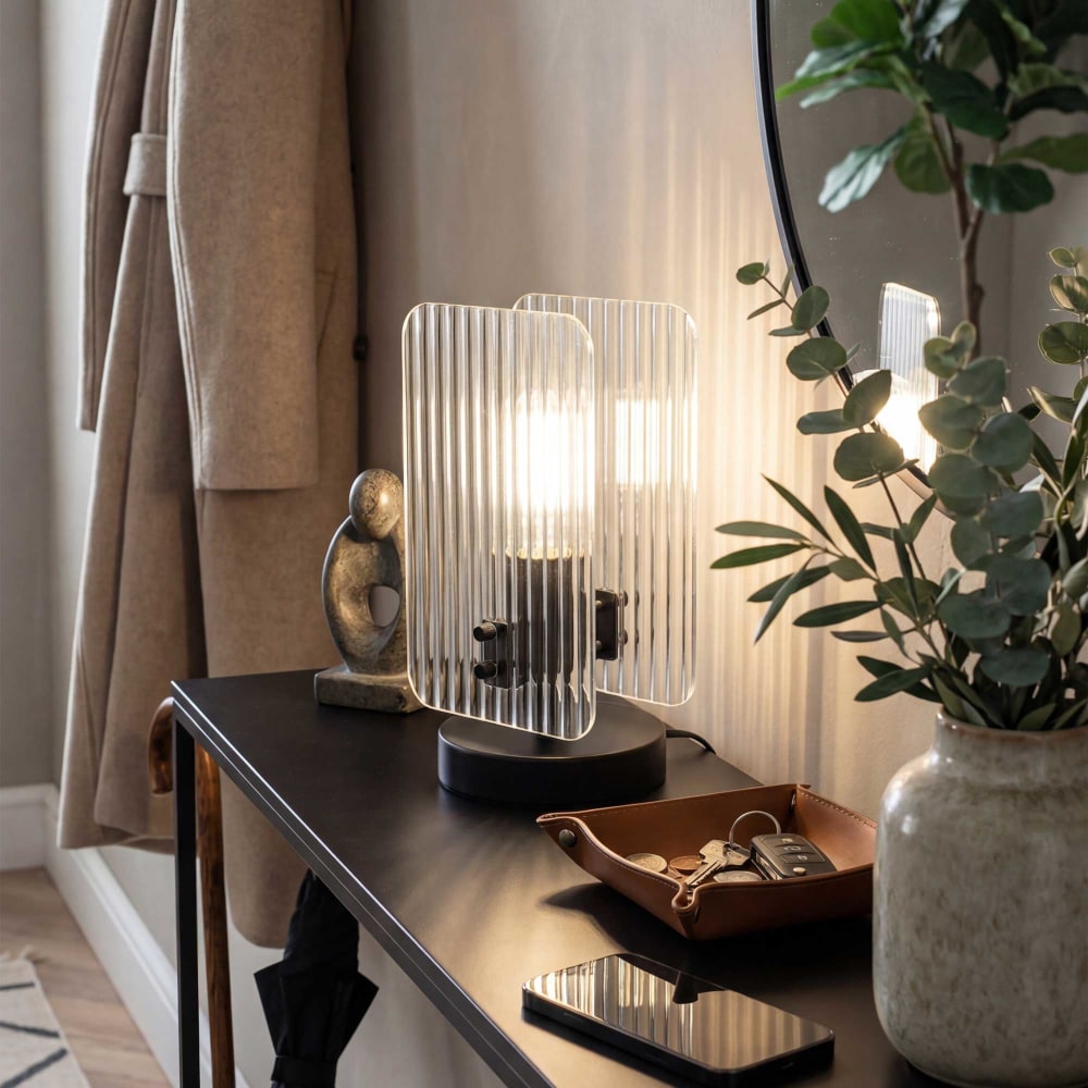Lampe en verre & métal — vue 3