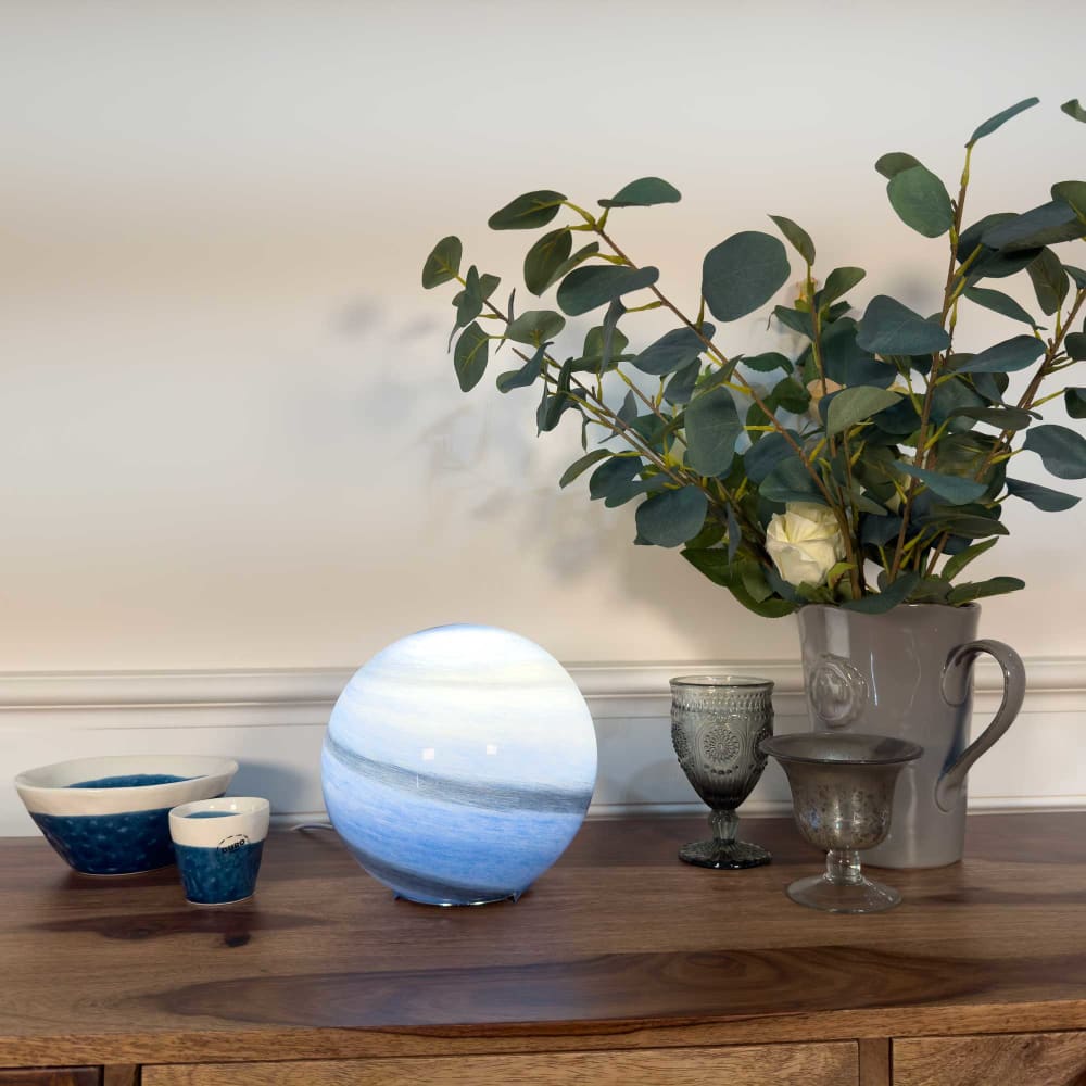 Lampe à poser en verre & métal — vue 3