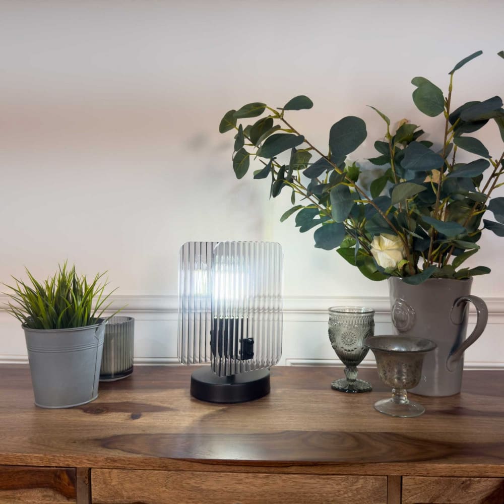 Lampe en verre & métal — vue 3