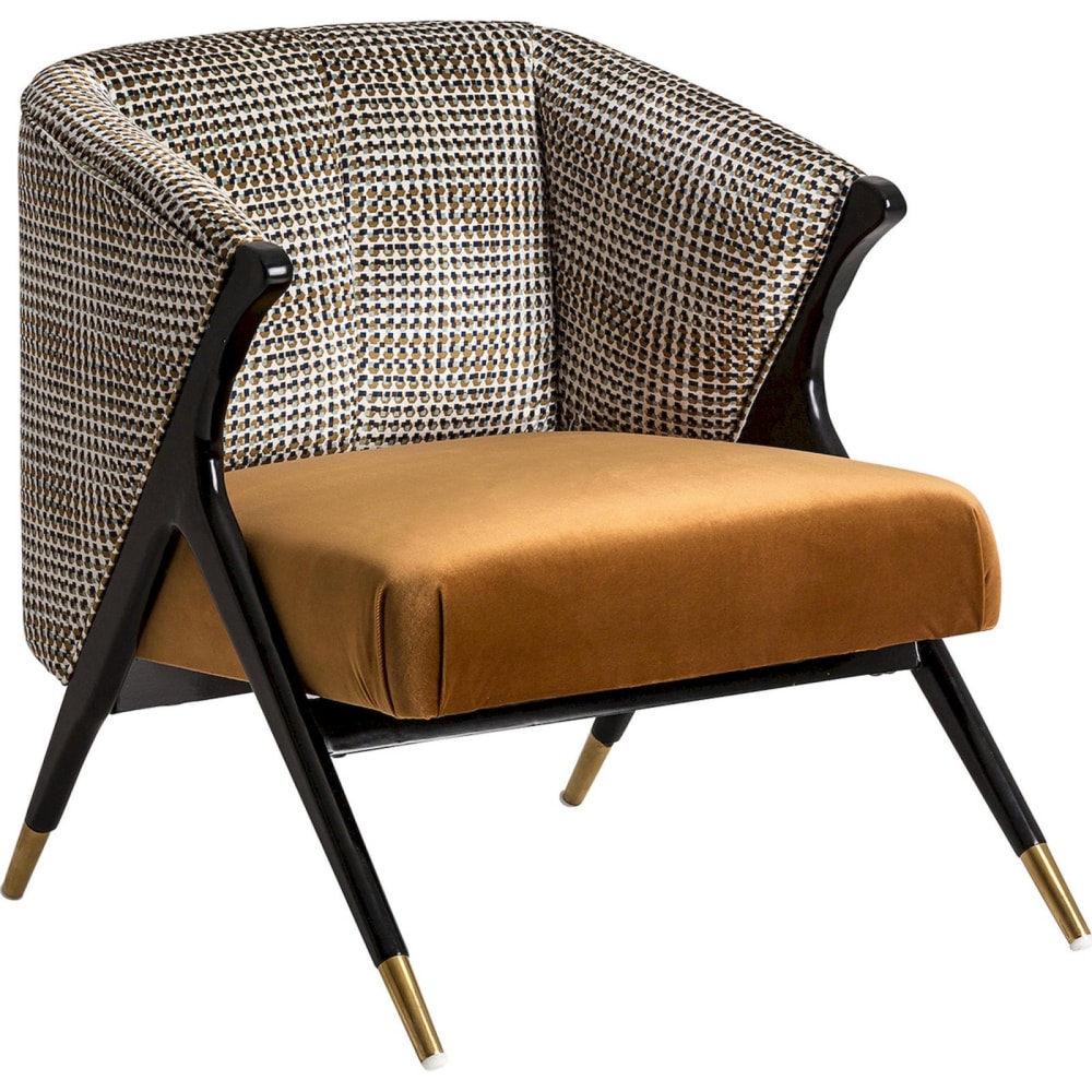 fauteuil en velours forme