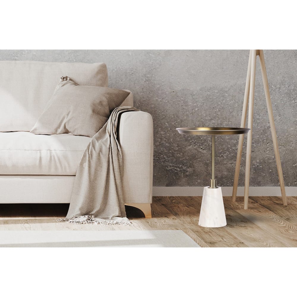 Table d'appoint ronde en marbre