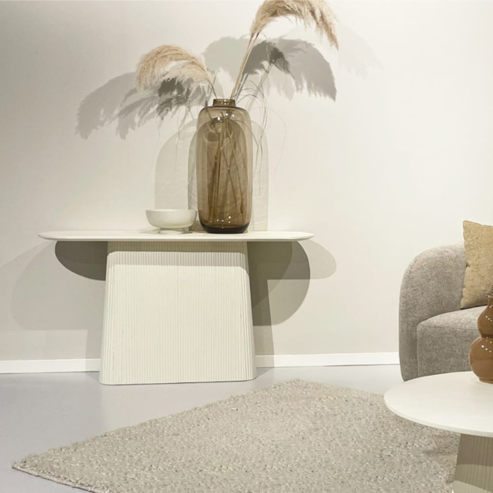 140 cm Konsole aus Massivholz Elfenbein - Maisons Du Monde