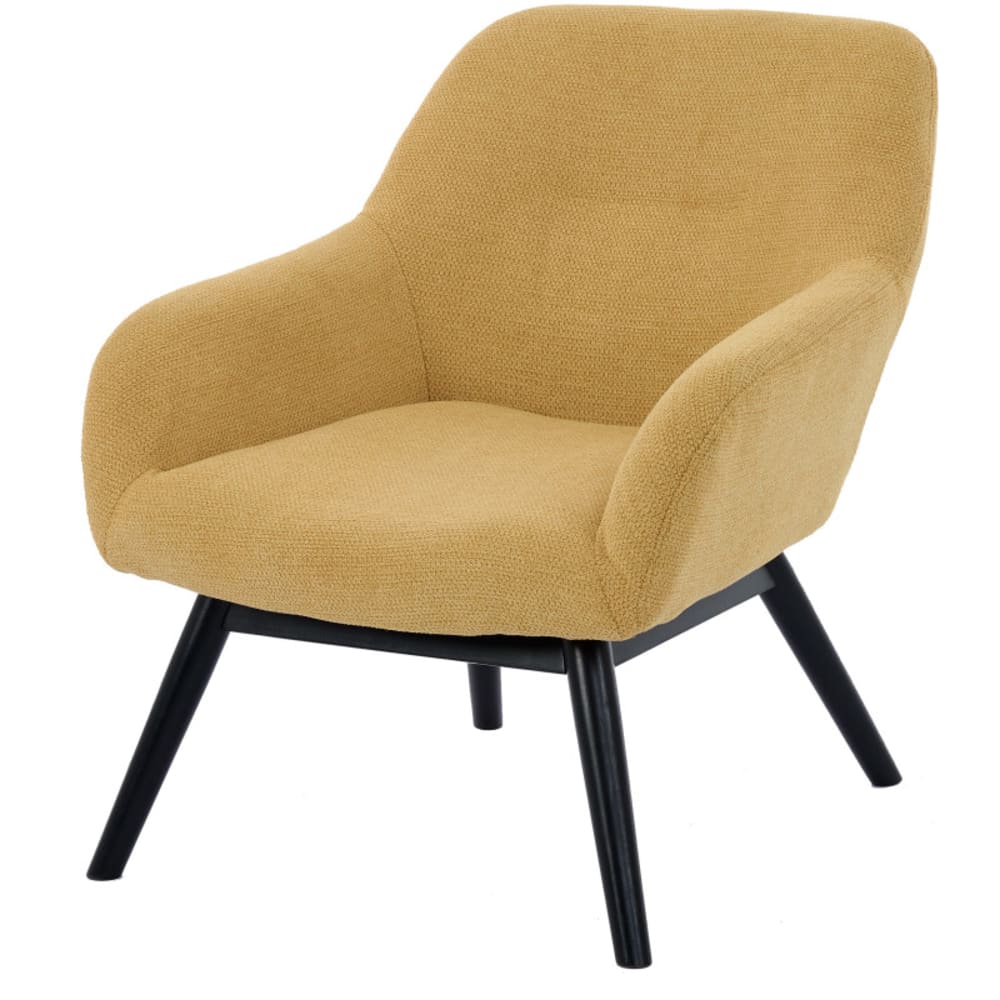Fauteuil en bois noir - tissu