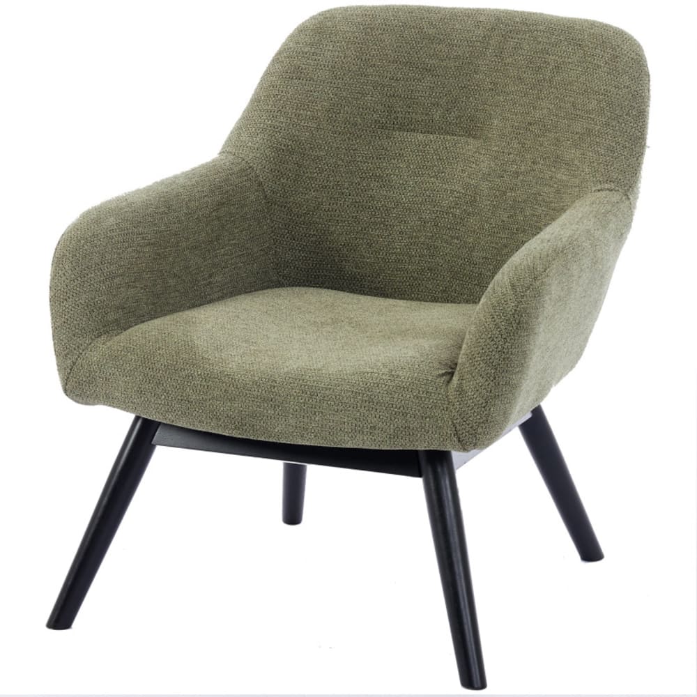 Fauteuil en bois noir - sauge